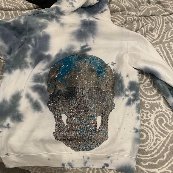 Tie dye zip sweatshirt with decal - Picture 1 of 7